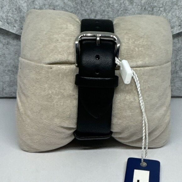 Jedir Men's Black Leather Analog White Dial Quartz Chronometer Watch JNA59 - Picture 5 of 12